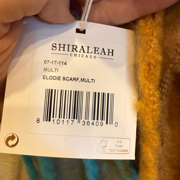 Shiraleah of Chicago Large Multicolor Checkered Fringe Scarf - Picture 8 of 9